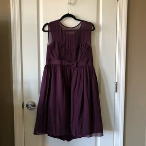 Essere Purple Silk Sleeveless Dress Size 14